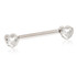 Ti Couture Threadless Jewelled Heart Nipple Bar