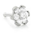 Ti Flower Gem Straight Nose Stud