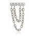 Ti Internal Jewelled Bar with Double Hanging Chain