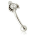 Ti Internal Jewelled Bezel with Surrounding Beads Rook/Eyebrow Bar