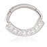 Ti Marquise Shaped Front Facing Jewelled Pavé Hinged Ring