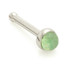 Ti Straight Ball Back Nose Stud with Jade Stone