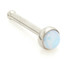 Ti Straight Ball Back Nose Stud with Opalite Stone