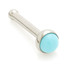 Ti Straight Ball Back Nose Stud with Turquoise Stone