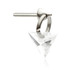 Ti Threadless Attachment with Trillion Cut Gem Charm