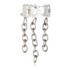 Ti Threadless Baguette Gem Triple Hanging Chains Attachment