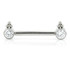 Ti Threadless Forward Facing Double Jewelled Disk Barbell