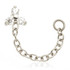 Ti Threadless Jewelled Trinity Attachment with Hanging Chain for Double Piercing