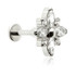 Ti Threadless Labret with Monogram Flower Attachment