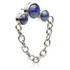 Ti Threadless Triple Lapis Stone Bezel with Hanging Chain Attachment