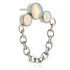Ti Threadless Triple Opalite Stone Bezel with Hanging Chain Attachment