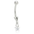 TiC Reversible Belly Bar with Crystal Star - 10