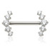 TiC Threadless Titanium 5 Gem Nipple Bar