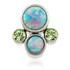 Titanium Internal Micro Quad Opal Gems - Blue