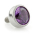 Titanium Internal Thread Micro Amethyst Ball