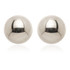 Titanium Plain Ball Stud Earrings (Pair)