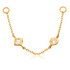 TL - 14ct Gold Chain with Round Gems