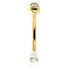 TL - 14ct Gold CZ Tear Rook Bar