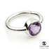 TL - 14ct Gold Facetted Amethyst Hinge Ring