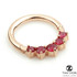 TL - 14ct Gold Front Facing Ruby Hinge Ring