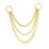 TL - 14ct Gold Hanging Triple Chain Charm