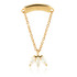 TL - 14ct Gold Internal Hanging Chain with Triple Marquise Gem Attachment