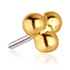 TL - 14ct Threadless Gold Triple Ball Pin Attachment