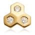 TL - 14ct Internal Gold Honeycomb Gem Attachment