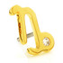 Capricorn Threadless Jewelled Zodiac Pin Attachment