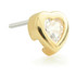 TL - 14ct Threadless Gold Gem Heart Attachment