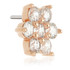 TL - 14ct Threadless Gold Jewelled Flower Pin Attachment