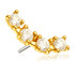 TL - 14ct Threadless Gold Jewelled Prong Crescent Pin Attachment