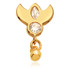 TL - 14ct Threadless Jewelled Wing & Ball Attachment