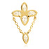 TL - 14ct Threadless Monogram Flower & Pear Gem Chain Pin Attachment