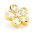 TL - 18ct Yellow Gold Daisy Gem Internal Thread Attachment