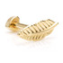TL - 9ct Gold Fixed Feather Microbar with Screw on Heart Back