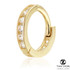 TL - Gold Channel Gem Hinged Ring