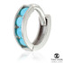 TL - Gold Channel Turquoise Hinge Ring