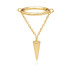 TL - Gold Hinged Ring with Hanging Pendulum Attachment