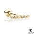 TL - 14K Gold Multi Gem Bar Cartilage Bar