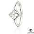 TL - Gold Square Gem Hinge Ring