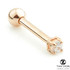 TL - Gold Tiny Prong Gem Cartilage Bar