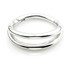 TL - Silver Double Band Hinge Ring