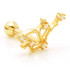 TL - Solid Gold Jewelled Zodiac Virgo Constellation Microbar