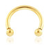 Yellow Gold Internal Thread Ti Circular Barbell 1.6mm