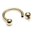 Zircon Gold Internal Thread Ti Circular Barbell