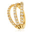 Zircon Gold Ti Couture Jewelled Triple Band Hinged Ring