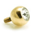 Zircon Gold PVD Ti Internal Gem Ball 1.6mm