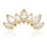 Zircon Gold Ti Internal Prong Jewelled Marquise Cluster Attachment