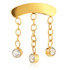 Zircon Gold Ti Internal Triple Hanging Chain with Bezel Ends Attachment